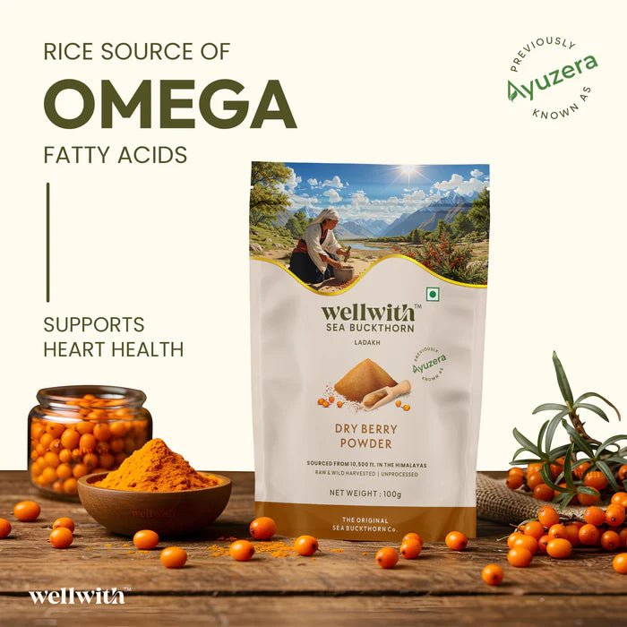 Sea Buckthorn Dry Berry Powder - WellWith Ayuzera